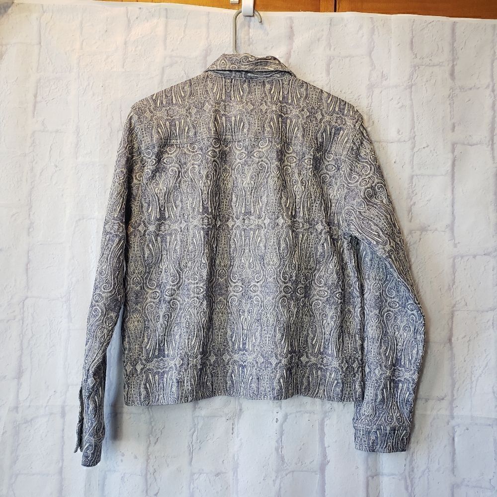 COLDWATER CREEK Button Front Jacket Embroidered Design - Picture 7 of 7